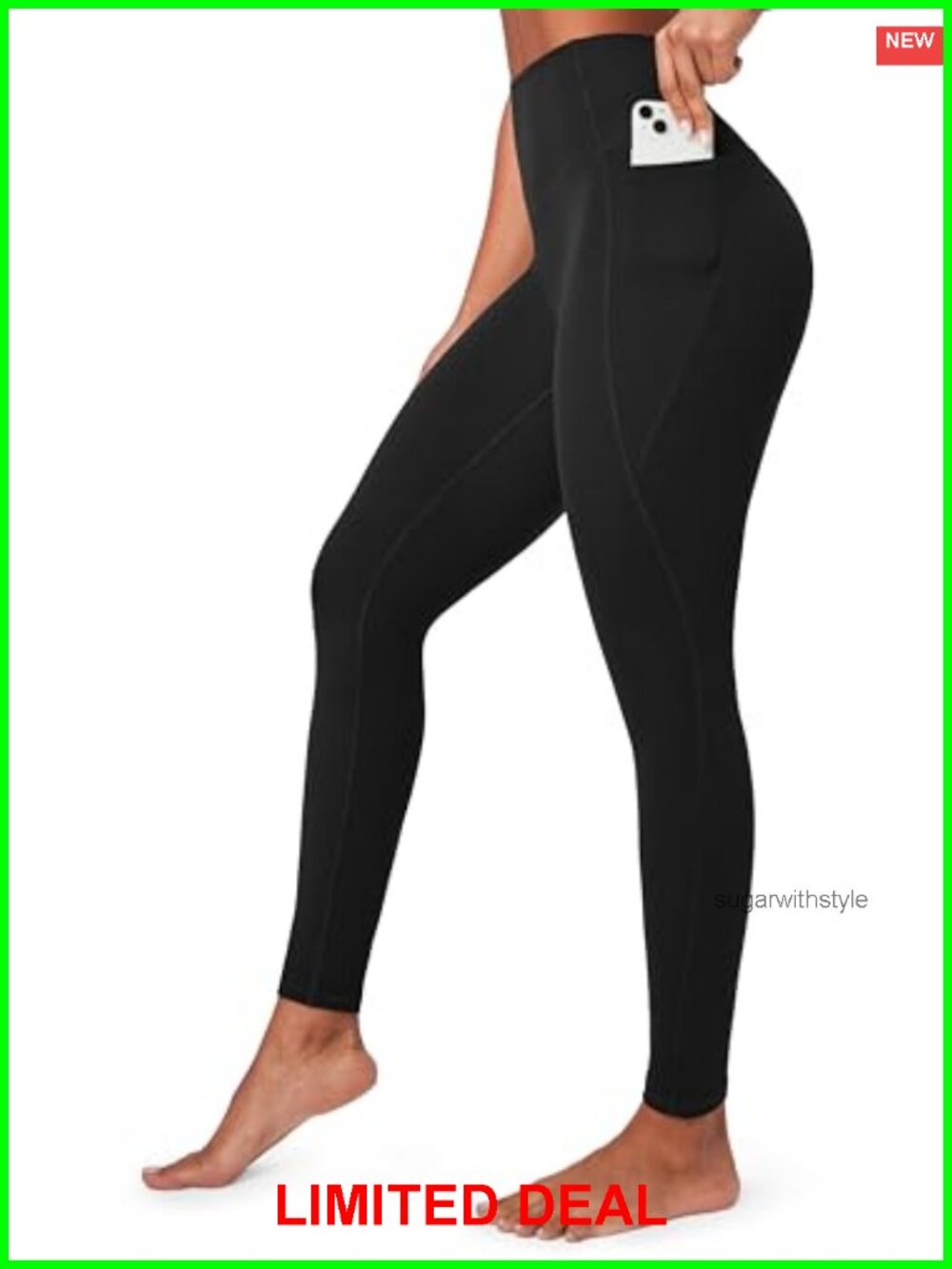 High Waisted Compression Leggings with Pockets Yoga Pants Tummy Control for